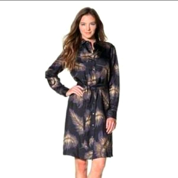 Craig Taylor Shirt Dress / Belted / Tagged Size Large - Picture 2 of 6
